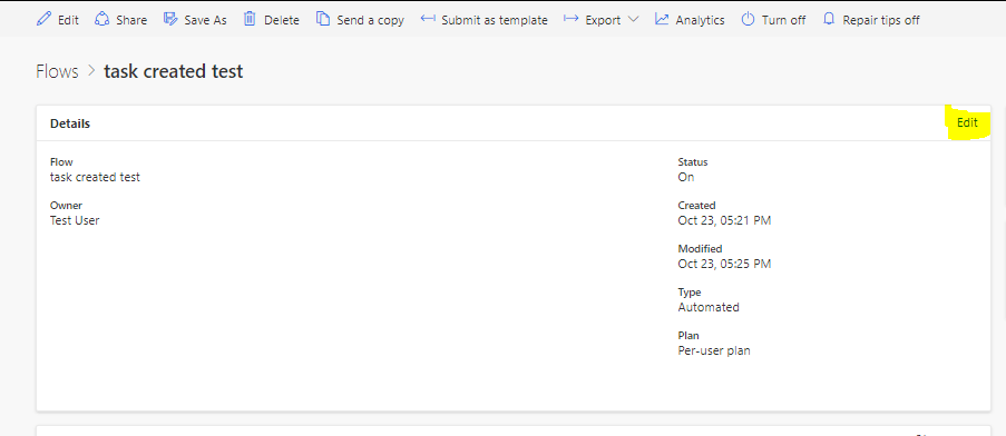 A new edit option in flow A new edit option in flow