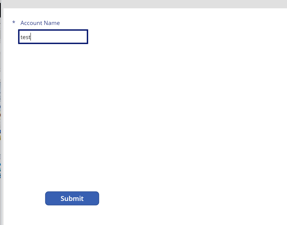 Adding a record to accounts using a form