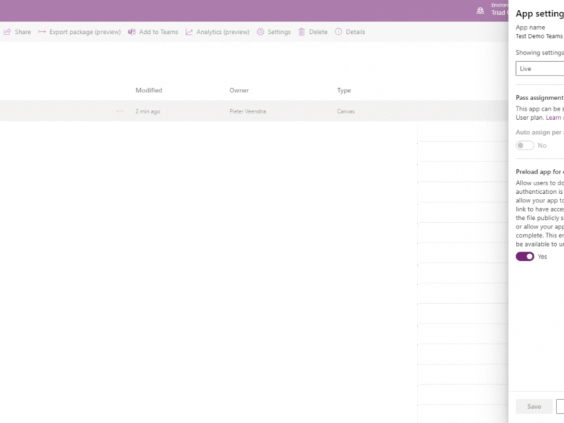 Settings Preload app for enhanced performance