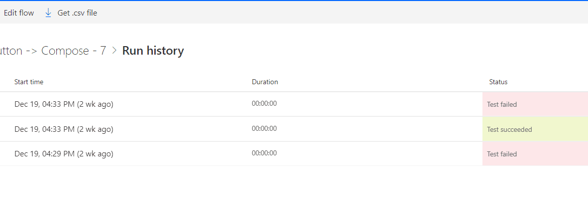 all runs displaying little information All runs displaying little information