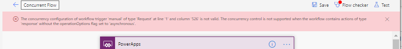 Error when enabling concurrency control