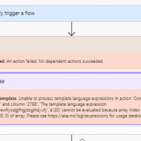 failed action in a flow Failed action in a flow