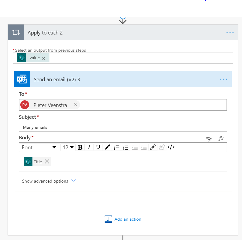 emailing data to people with and apply to each Emailing Data to people with and apply to each