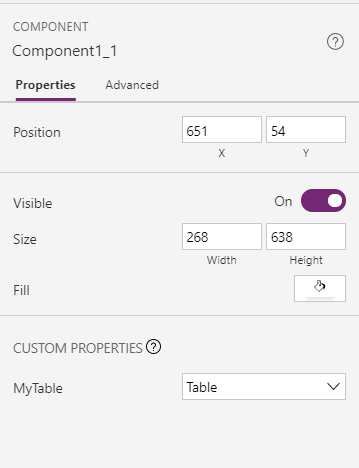 Components and Custom Properties in Power Apps