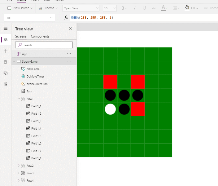 Game development, Create 1 awesome Othello app with Power Apps