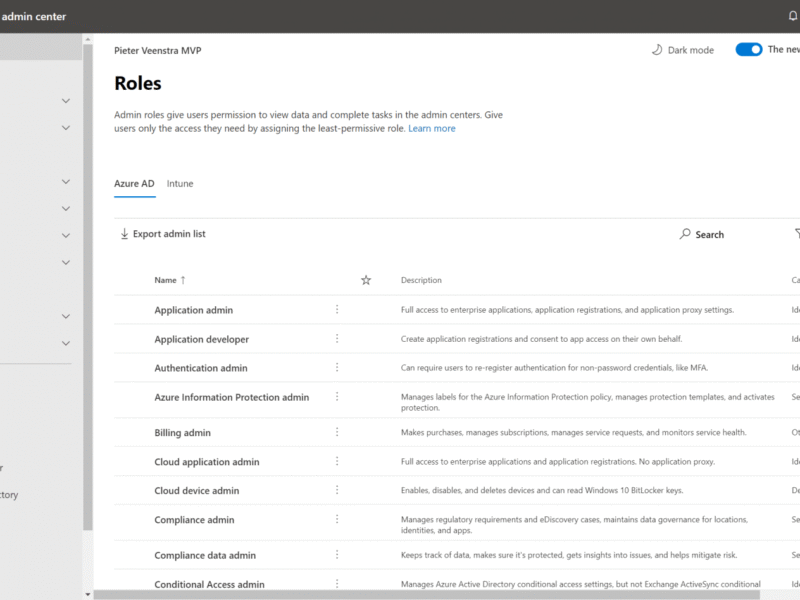 Roles in Microsoft 365