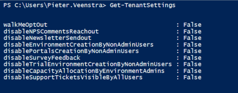 Get-TenantSettings Command Get-TenantSettings Command