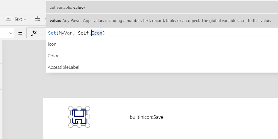 using selficon to get the icon Using Self.Icon to get the icon