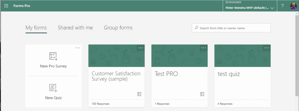 forms in Microsoft Forms