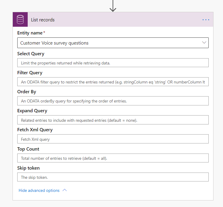 List records in Dataverse