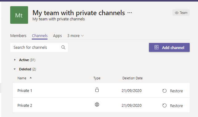image 56 Be careful with your 30 private channels in Microsoft Teams