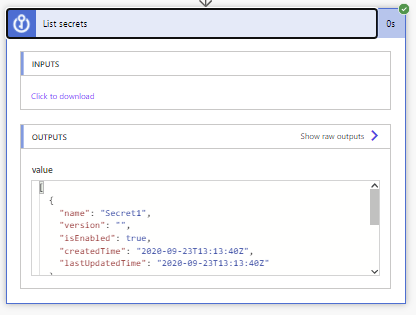 Azure Key Vault and Power Automate
