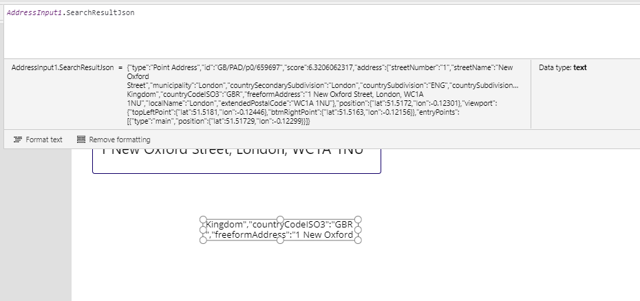 Address Input in Power Apps