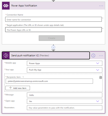 image 25 Send push notifications to start your app in Power Apps