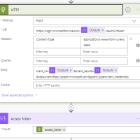 get access token out of http request Create new group alert using Power Automate