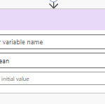 Initialize variable actions