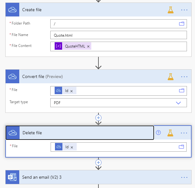 Create PDF documents from data in Power Automate