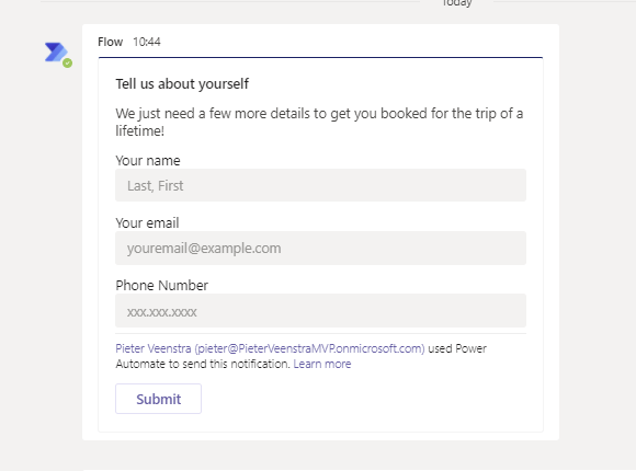 image 34 Get started with adaptive cards in Power Automate