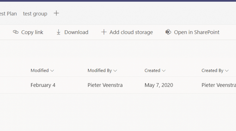 Updated View in Microsoft Teams