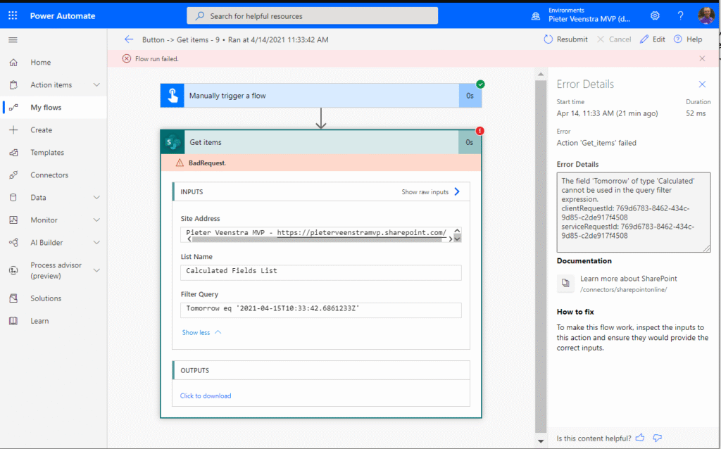 Filter by calculated fields in SharePoint using Power Automate