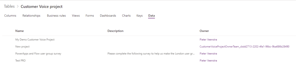 image 9 Customer Voice a.k.a. Forms Pro the database behind the magic