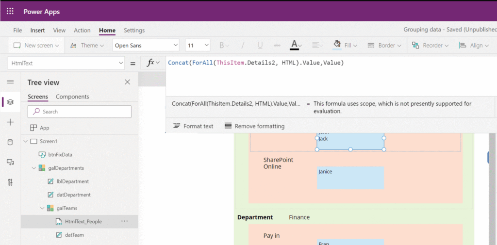 image 28 Implementing 2 levels of grouping in Power Apps