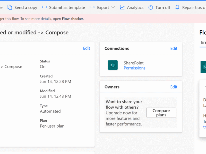 There's a problem that needs to be fixed in Power Automate