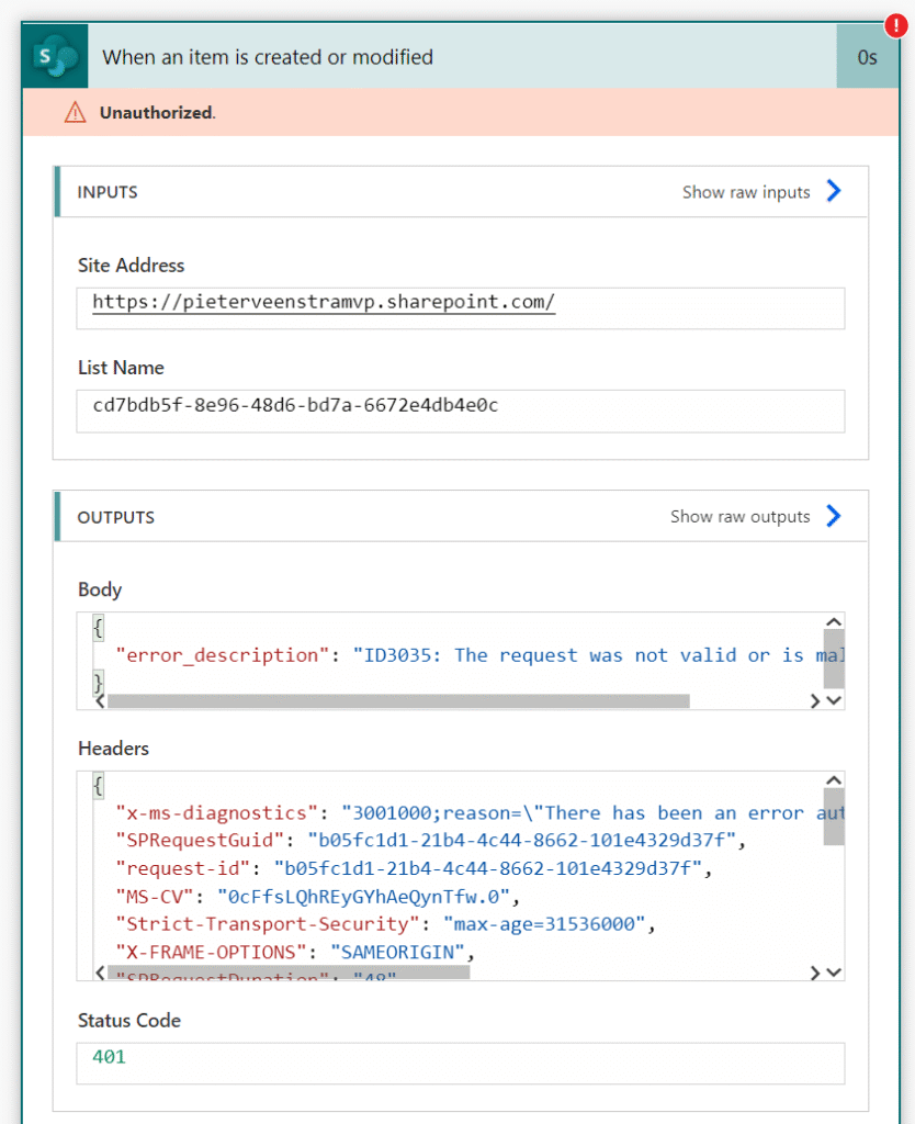 There's a problem that needs to be fixed in Power Automate