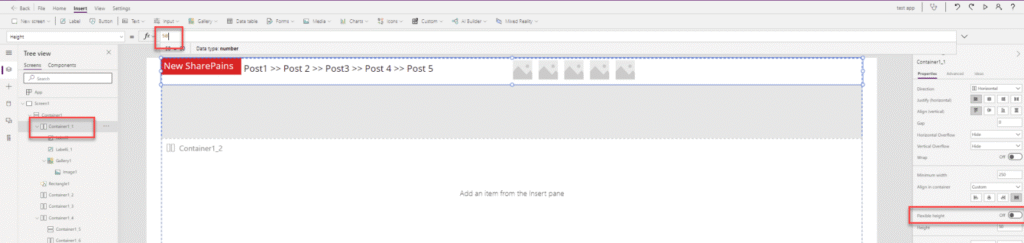 image 45 Containers in responsive apps in Power Apps