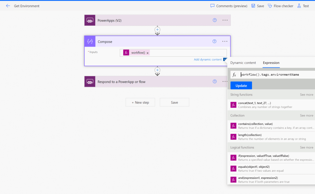 image 48 Get the current environment flow