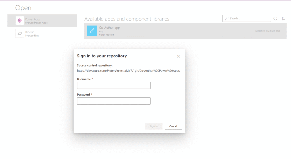 Co-Authoring in Power Apps