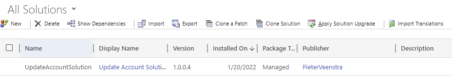image 31 Handle unmanaged changes made to Dataverse tables in the default solution