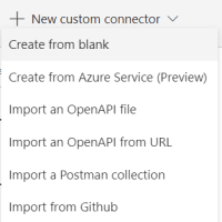 create custom connector from blank Create Custom connector from blank
