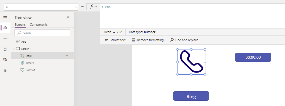 Create vibrating icons in Power Apps