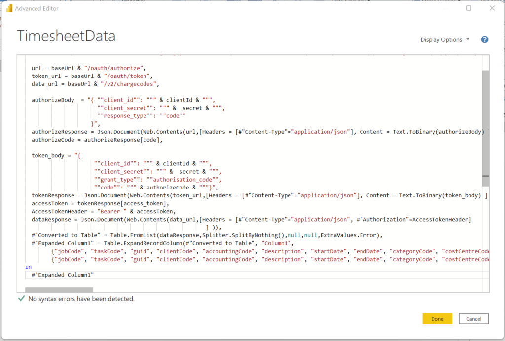 Secrets, Client IDs and Bearer tokens in Power BI