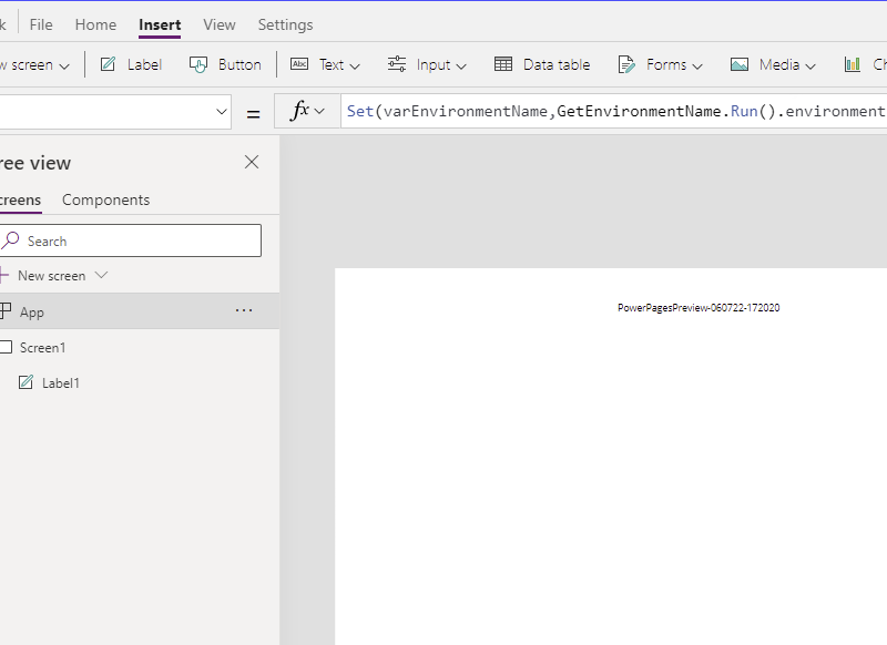 Display the environment name in your Canvas App in Power Apps