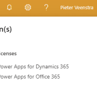 My licences in the settings menu
