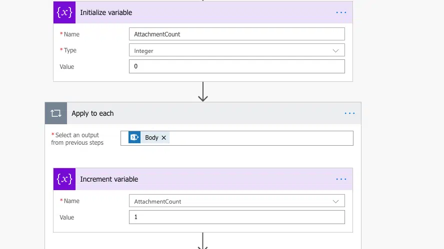 Use variables to get iteration ID inside an apply to each