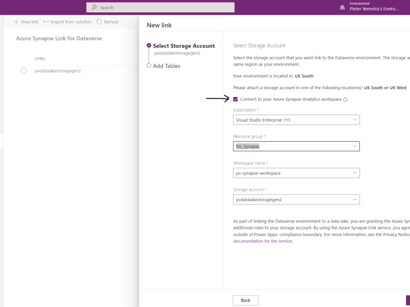 Configure Dataverse exports using Azure Synapse Links for Azure SQL Databases