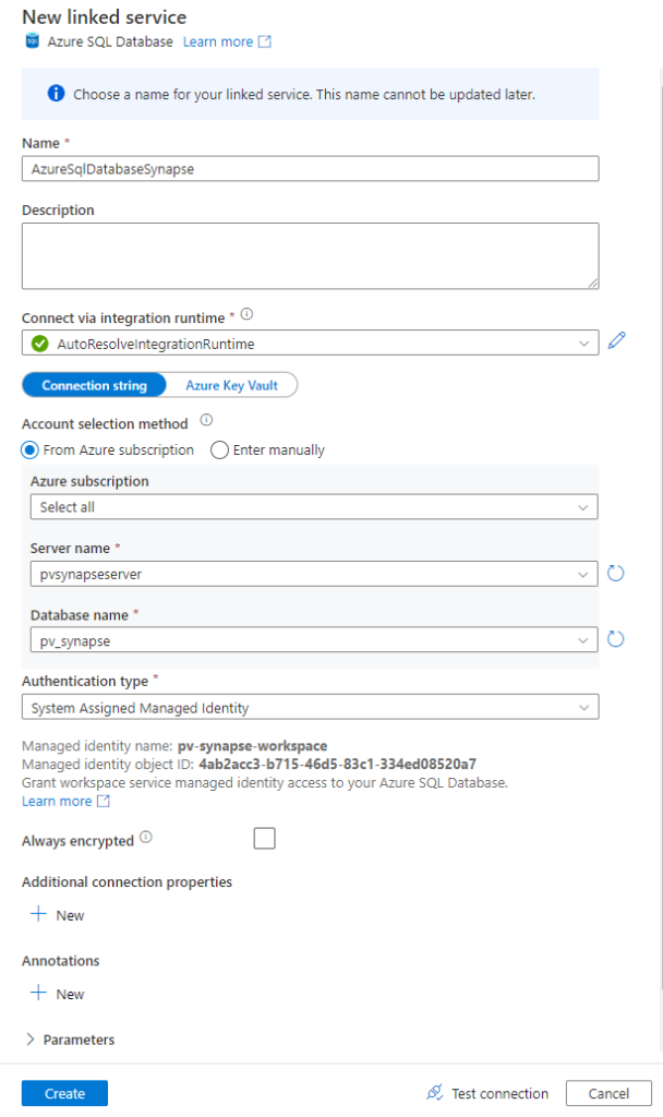 Configure Dataverse exports using Azure Synapse Links for Azure SQL Databases