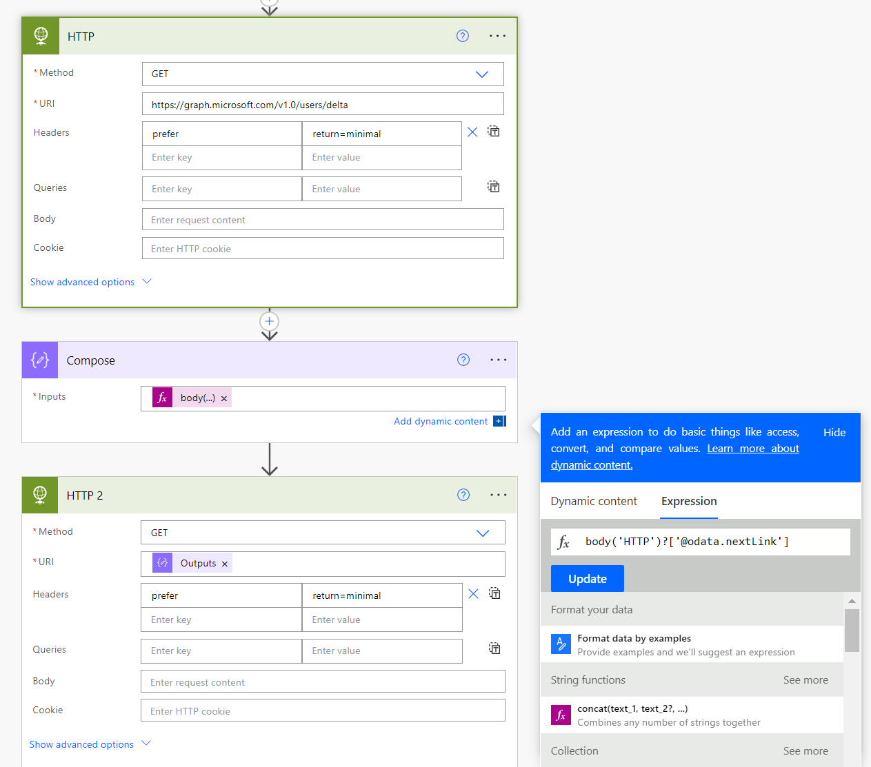 Manage Users using the Graph API in Power Automate