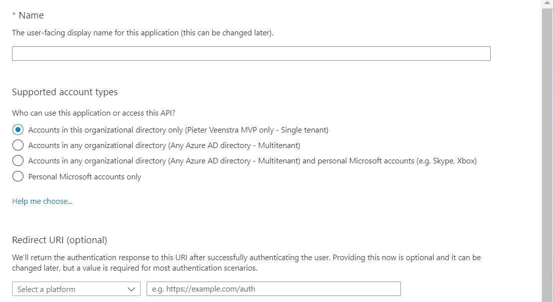 register an application in azure Register an application in Azure