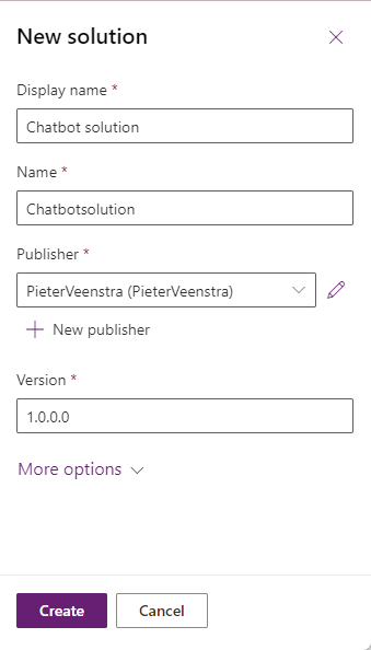 Develop your own chatbot in Power Apps