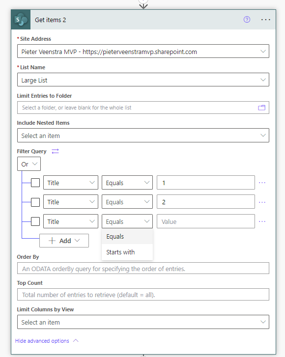 image 22 Delegation with SharePoint lists in Power Automate or maybe not