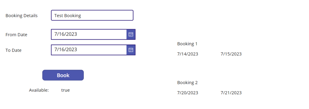 image 30 booking availability in a power app