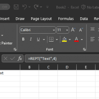 REPT Function in Excel