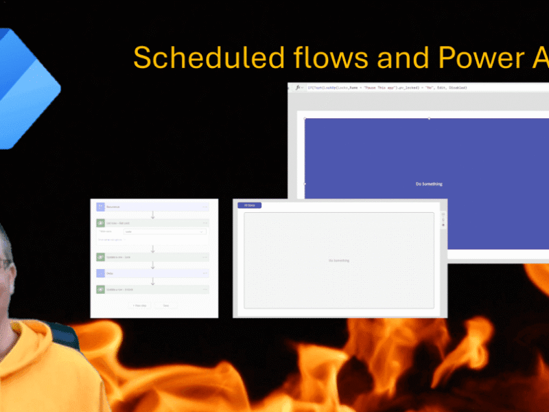 A scheduled flow that locks an app