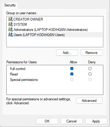 Adjust the permissions on the certificate