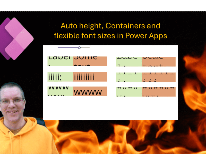 Auto height, Containers and flexible font sizes in Power Apps