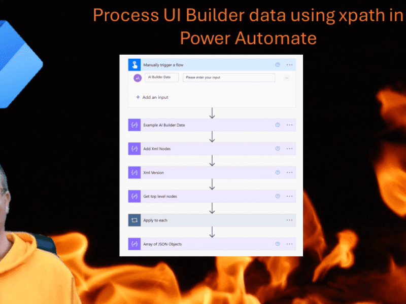 Process AI Builder data using xpath in Power Automate